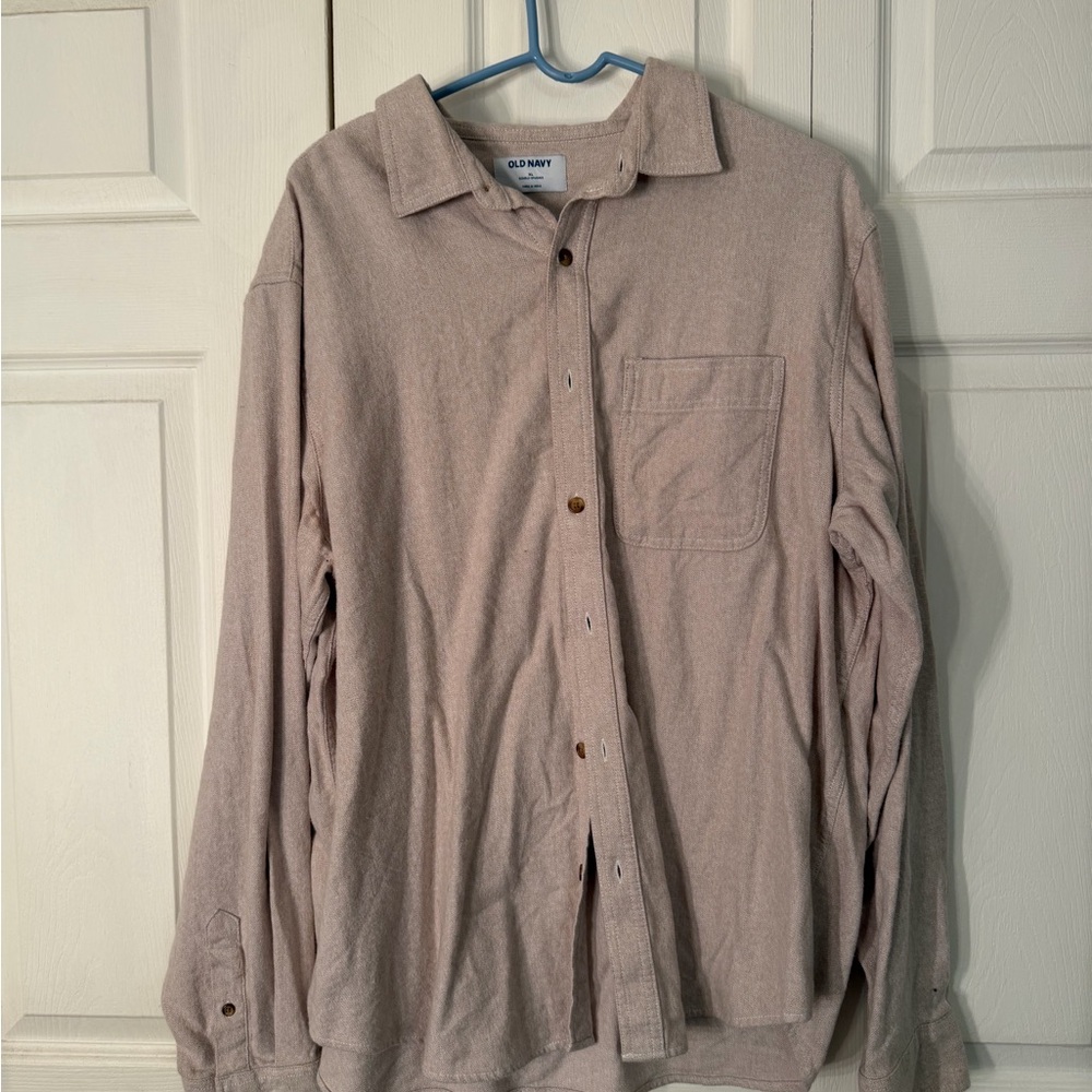 Old Navy Light Brown Button-Down Shirt